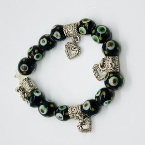 Peruvian Evil Eye Glass Bead Bracelet